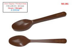 0001 - Moule à Chocolat Spécial Cuillère en Polycarbonate