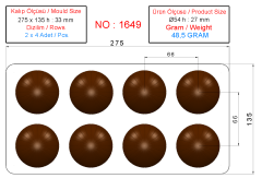 1649 - POLYCARBONATE CHOCOLATE MOLD