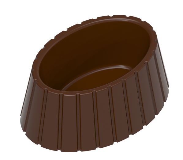 0032 - Oval oyuklu polikarbonat çikolata kalıbı