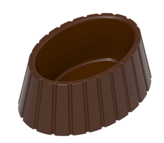 0032 - Oval oyuklu polikarbonat çikolata kalıbı