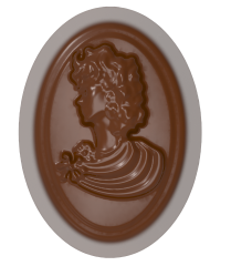 0050 - Heykel Desenli Oval Pralin Çikolata Kalıbı