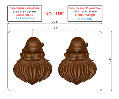 1682 - Santa Claus Polycarbonate Mold