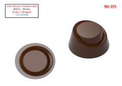 0075 - Oval Şık tasarımlı Pralin Çikolata Kalıbı