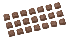 1720 - Moule carré spécial chocolat en polycarbonate