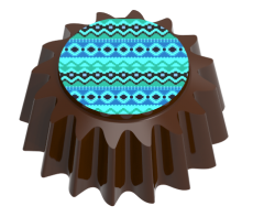 1722 - Moule à chocolat en polycarbonate utilisé avec du papier d'impression par transfert