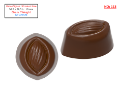 0113 - Spesiyal Oval Desenli Pralin Çikolata Kalıbı