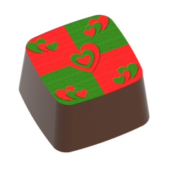 1752 - Moule à chocolat en polycarbonate utilisé avec du papier d'impression par transfert