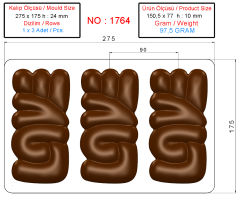 1764 - LOVE Tablet Çikolata Polikarbonat Kalıp