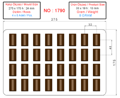 1790 - Chocolate Polycarbonate Mold