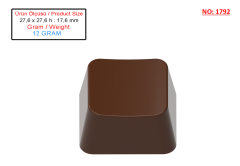 1792 - Square Chocolate Polycarbonate Mold