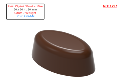 1797 - Moule ovale en polycarbonate pour chocolat