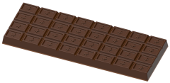 1808 - Moule en polycarbonate pour tablettes de chocolat