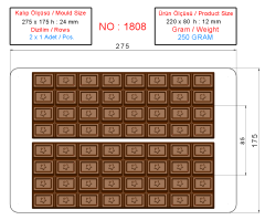 1808 - Moule en polycarbonate pour tablettes de chocolat