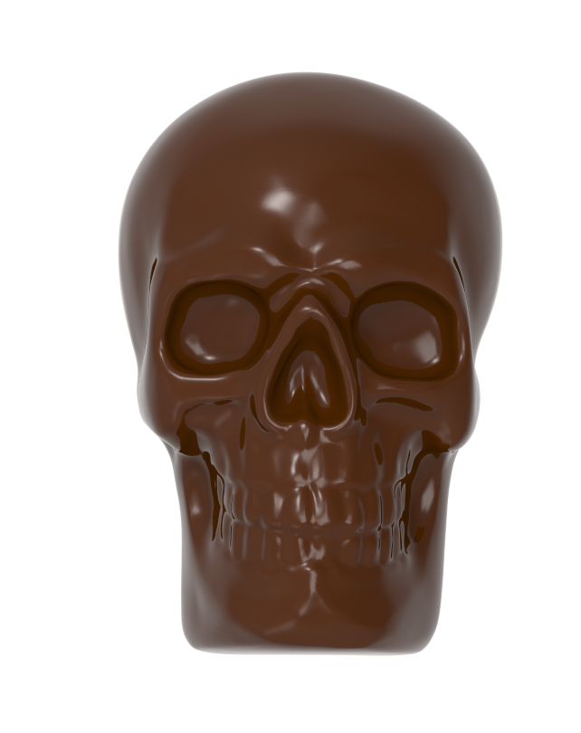 1828 - Skull Chocolate Polycarbonate Mold