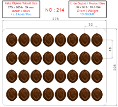 0214 - Oval Pralin Çikolata Kalıbı