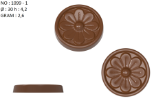 1099 - Fleur ronde Madlen Chocolat
