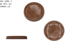 1099 - Fleur ronde Madlen Chocolat