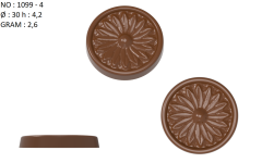 1099 - Fleur ronde Madlen Chocolat