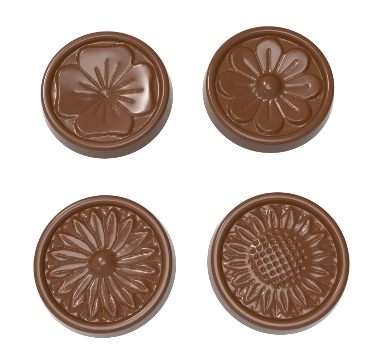 1099 - Fleur ronde Madlen Chocolat