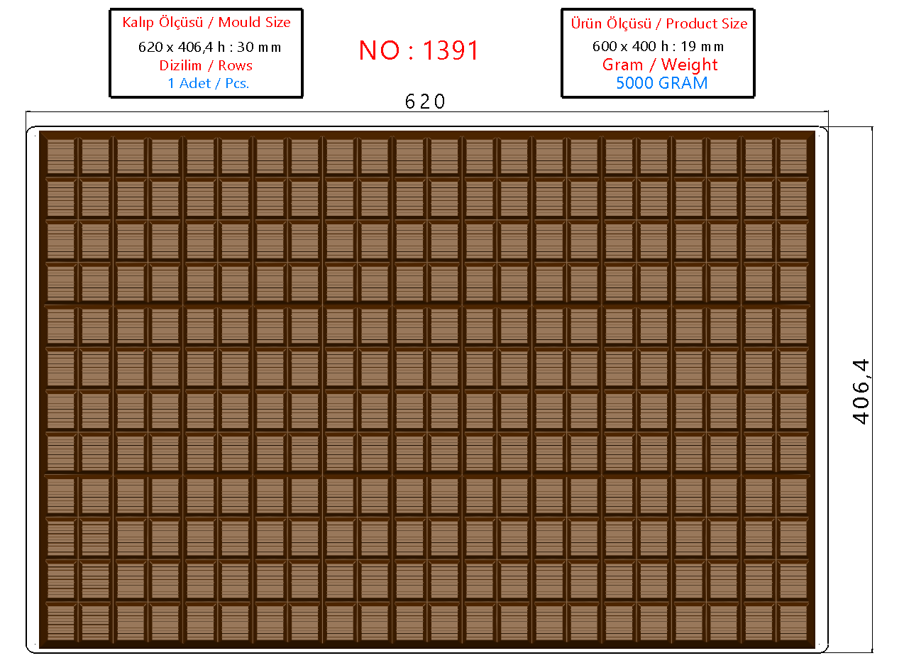 5 KG Dubai Chocolate Bar - 1391