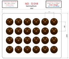 S-018 - Spinning Chocolate Bomb Mold
