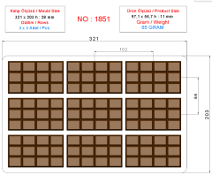 1851 - Tablet Polycarbonate Chocolate Mold