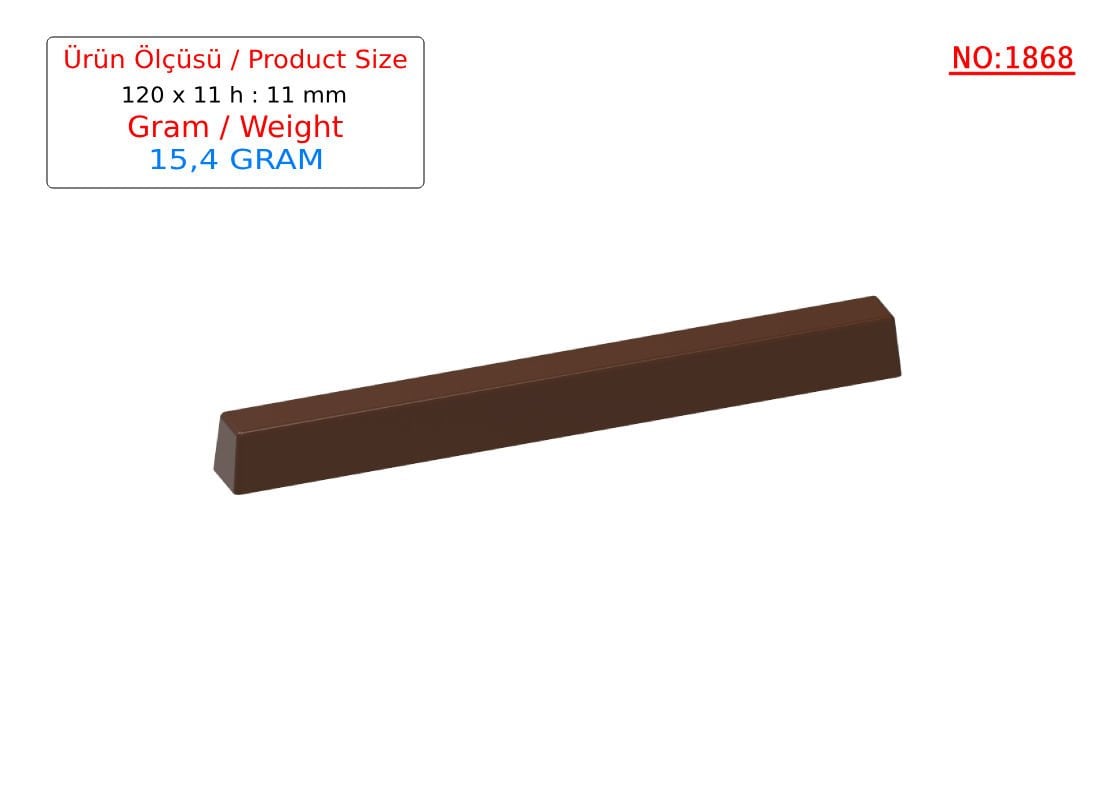 1868 - Stick Polikarbon Çikolata Kalıbı