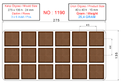 1190 - MOULE À CHOCOLAT ENVELOPPÉ