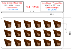 1198 - POLYCARBONATE CHOCOLATE MOLD